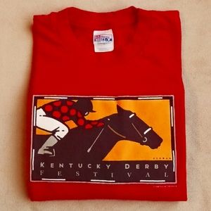Red 1998 Kentucky Derby Festival shirt